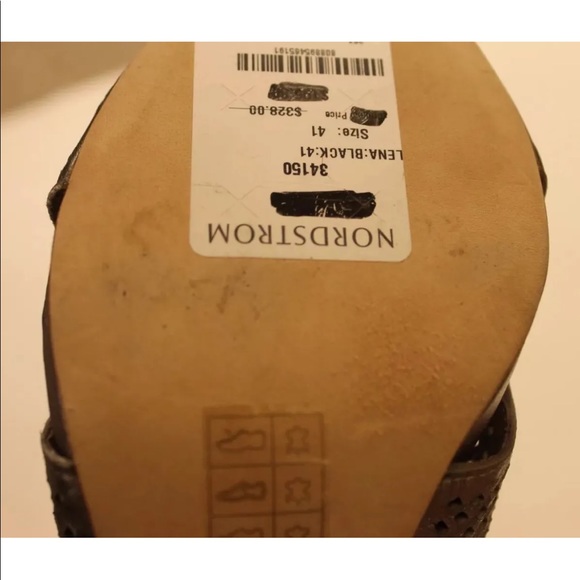 NWOT JOIE Women Gladiator Sexy Leather Shoes Metallic Bronze Sz 9.5 Stiletto - Picture 3 of 12